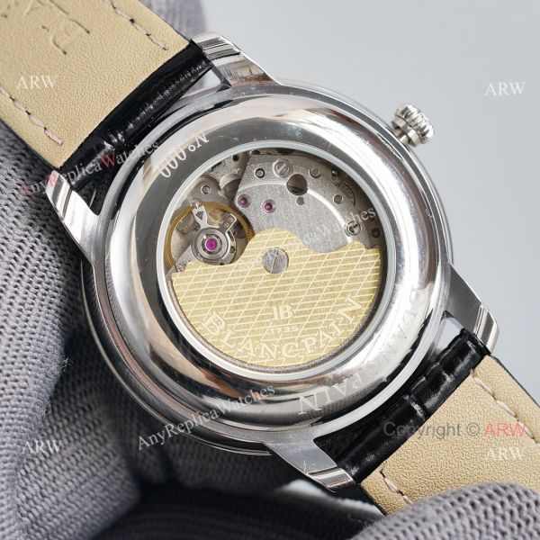 Replica Blancpain Villeret White Dial Leather Strap 40MM Watch With Roman Markers Replica Blancpain Villeret White Dial Leather Strap 40MM Watch With Roman Markers