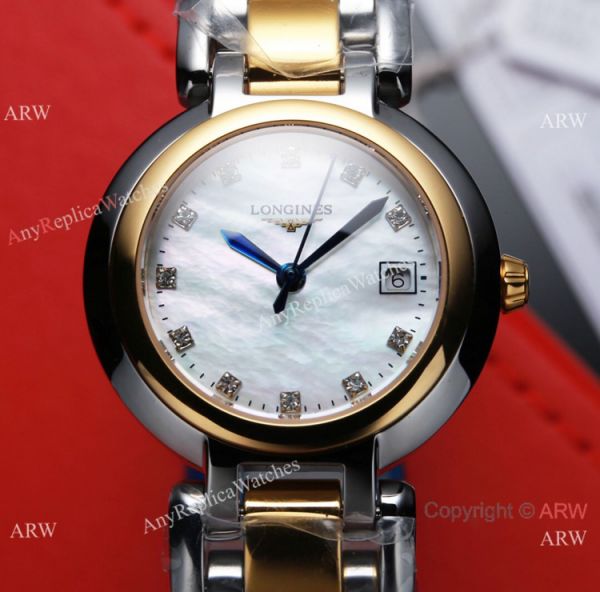 Swiss Quartz Longines PrimaLuna Ladies Watch 2-Tone White MOP Dial Swiss Quartz Longines PrimaLuna Ladies Watch 2-Tone White MOP Dial