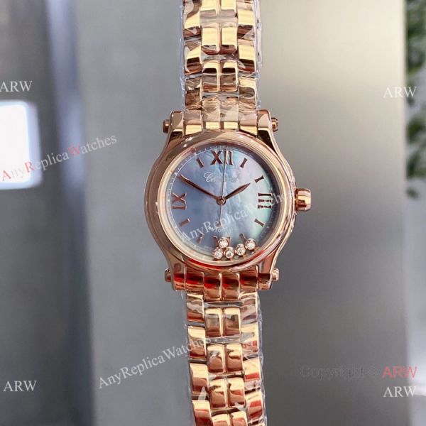 Copy Chopard Happy Sport 30mm Lady Watch Rose Gold White Dial Copy Chopard Happy Sport 30mm Lady Watch Rose Gold White Dial