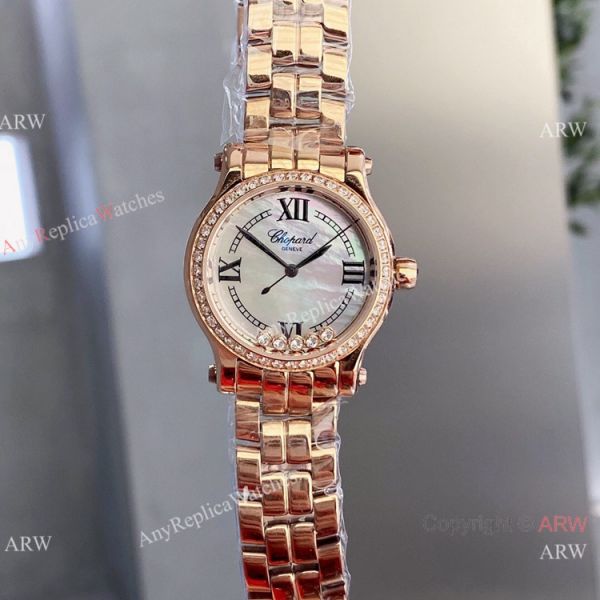 Copy Chopard Happy Sport 30mm quartz Watch Pink Rose Gold Case Copy Chopard Happy Sport 30mm quartz Watch Pink Rose Gold Case