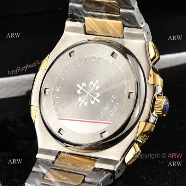 Luxury Patek Philippe Nautilus Iced Out Chrono Watches Two Tone Case Luxury Patek Philippe Nautilus Iced Out Chrono Watches Two Tone Case