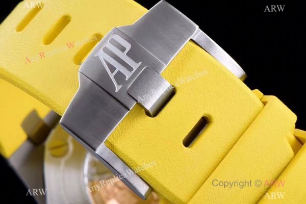 JF Factory V8 1:1 Best Audemars Piguet Divers Watch Yellow Dial 3120 Movement JF Factory V8 1:1 Best Audemars Piguet Divers Watch Yellow Dial 3120 Movement
