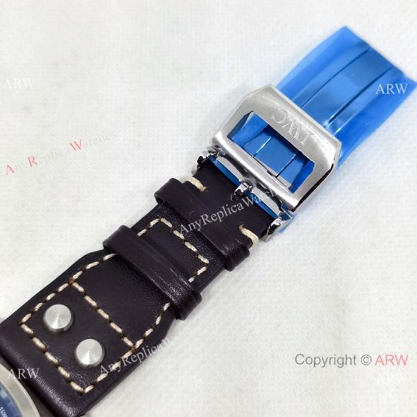 Best Quality IWC Pilots 43mm Automatic Watch Bucherer Blue Dial Silver Case Best Quality IWC Pilots 43mm Automatic Watch Bucherer Blue Dial Silver Case