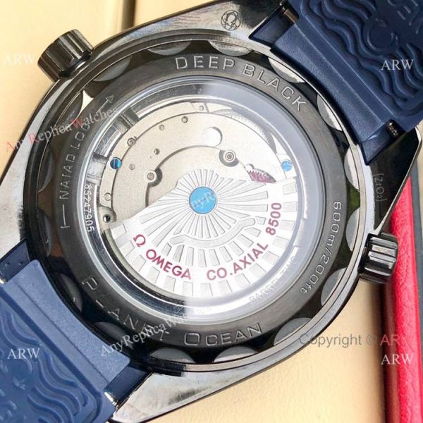 Copy Omega Seamaster Planet Ocean Deep Black GMT Watches Black Dial Copy Omega Seamaster Planet Ocean Deep Black GMT Watches Black Dial