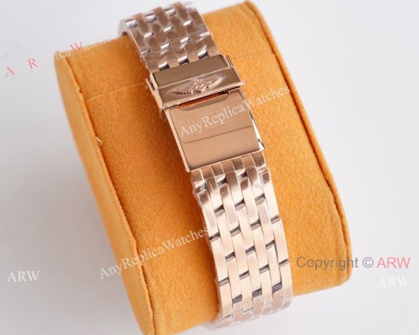Super Clone Breitling Rose Gold Navitimer 01 Watch Valjoux7750 Movement Super Clone Breitling Rose Gold Navitimer 01 Watch Valjoux7750 Movement