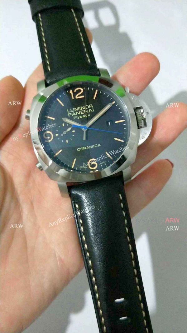 Panerai PAM 524 Luminor 1950 3 Days Flyback Black Dial Watch New Replica Panerai PAM 524 Luminor 1950 3 Days Flyback Black Dial Watch New Replica
