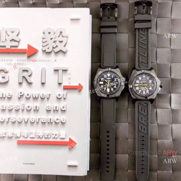 2019 Replica Breitling Avenger II Seawolf Watch Black Case Carbon Fiber dial 2019 Replica Breitling Avenger II Seawolf Watch Black Case Carbon Fiber dial