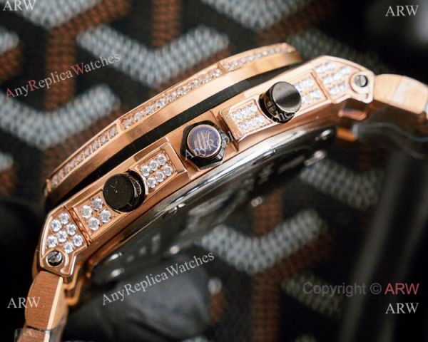 High Quality Audemars Piguet Royal Oak Offshore Watch Rose Gold Full Diamond High Quality Audemars Piguet Royal Oak Offshore Watch Rose Gold Full Diamond