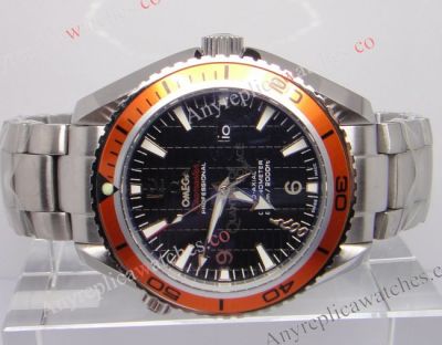 Replica Omega Watches Seamaster Planet Ocean 007 Watch with Orange Bezel Replica Omega Watches Seamaster Planet Ocean 007 Watch with Orange Bezel