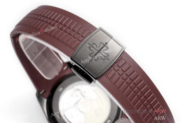 Swiss Grade Copy Patek Philippe Aquanaut Brown Rubber Strap Watch 40mm Swiss Grade Copy Patek Philippe Aquanaut Brown Rubber Strap Watch 40mm