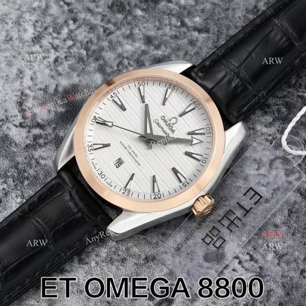 Swiss ETA 8800 Movement Omega Seamaster Superluminova Leather Strap Watch Swiss ETA 8800 Movement Omega Seamaster Superluminova Leather Strap Watch