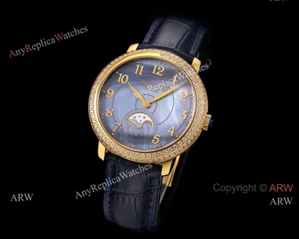 Swiss Patek Philippe Complications 4968R Watch Blue Mother of Pearl Gold Case Swiss Patek Philippe Complications 4968R Watch Blue Mother of Pearl Gold Case