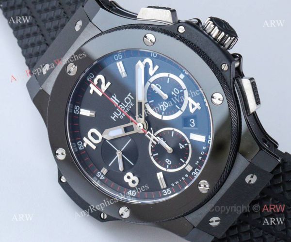Swiss Grade Replica Hublot Big Bang V6 Chronograph Watch Black Case Swiss Grade Replica Hublot Big Bang V6 Chronograph Watch Black Case