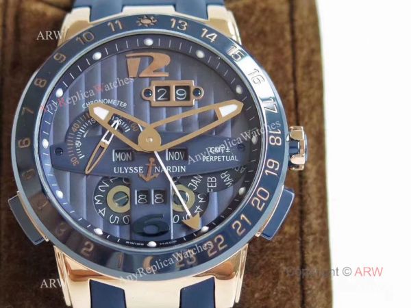 Copy Swiss Ulysse Nardin El Toro / Black Toro Watch Blue Ceramic Bezel Copy Swiss Ulysse Nardin El Toro / Black Toro Watch Blue Ceramic Bezel