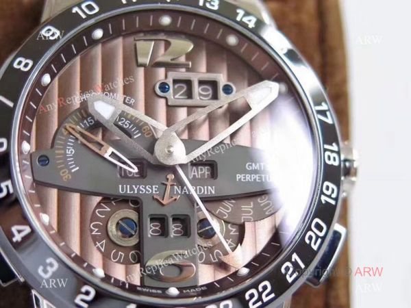 Swiss Grade Fake Ulysse Nardin El Toro SS Brown Dial Watch Swiss Grade Fake Ulysse Nardin El Toro SS Brown Dial Watch