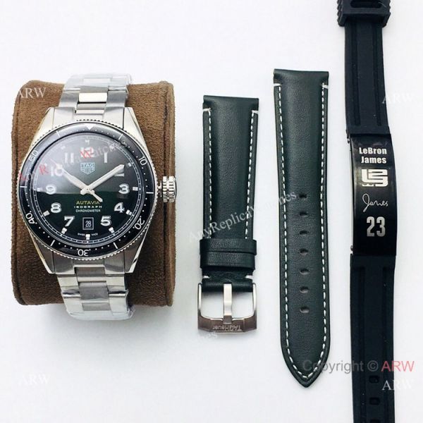 Grade 1A Swiss TAG Heuer Autavia 2836 Watch Stainless Steel Green Face Grade 1A Swiss TAG Heuer Autavia 2836 Watch Stainless Steel Green Face