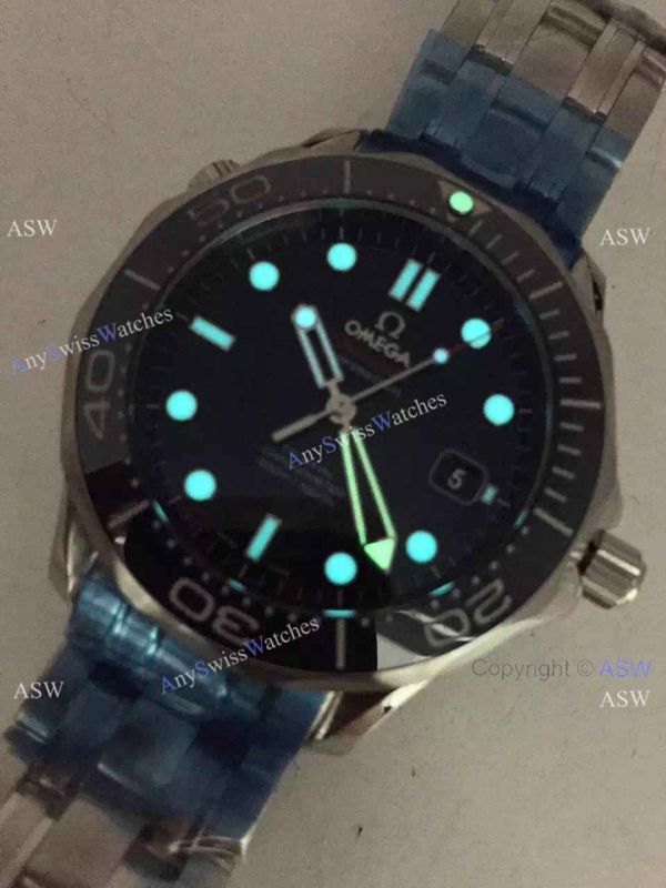 Grade 1A Omega Replica Watches James Bond Blue Ceramic Blue Dial Grade 1A Omega Replica Watches James Bond Blue Ceramic Blue Dial