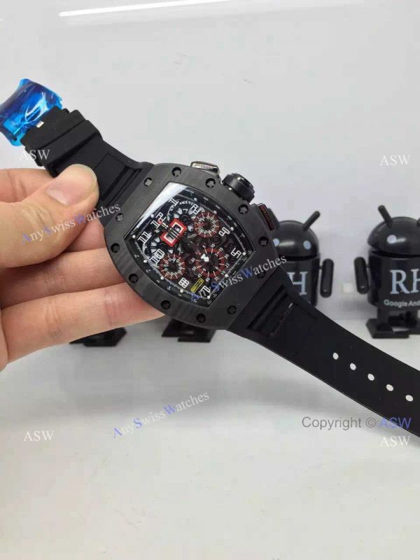 AAA Replica Richard Mille RM 011 Watch All Black AAA Replica Richard Mille RM 011 Watch All Black