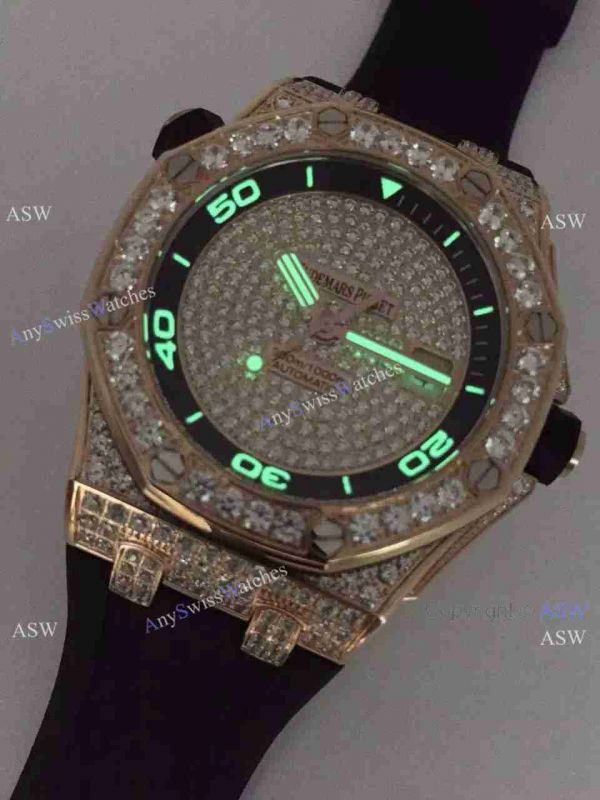 Replica Swiss Audemars Piguet Watch Rose Gold Diamond Dial Replica Swiss Audemars Piguet Watch Rose Gold Diamond Dial
