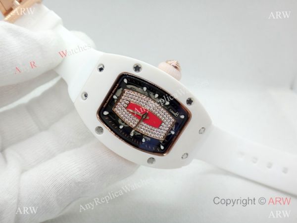 Replica Swiss Richard Mille Watch RM07-1 White Ceramic Case Rubber Band Replica Swiss Richard Mille Watch RM07-1 White Ceramic Case Rubber Band