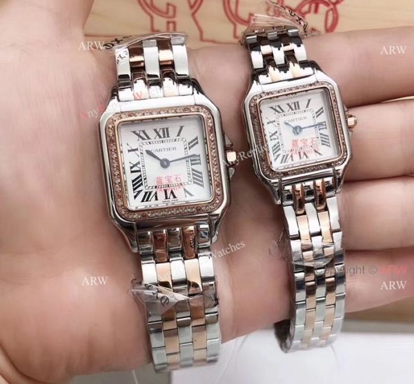 Fake Panthere De Cartier SS Diamond Watch Ladies 22mm Fake Panthere De Cartier SS Diamond Watch Ladies 22mm