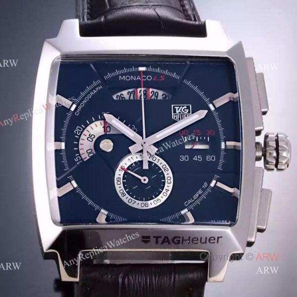 Tag Heuer Monaco Quartz Calibre 12 Copy Watch White Chronograph Brown Leather Strap Tag Heuer Monaco Quartz Calibre 12 Copy Watch White Chronograph Brown Leather Strap
