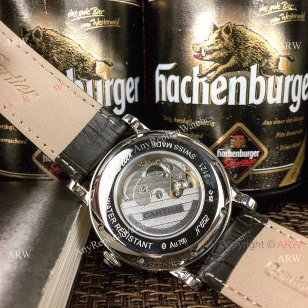 2019 Replica Cartier Ronde Solo 42mm Watches SS Black Leather Strap 2019 Replica Cartier Ronde Solo 42mm Watches SS Black Leather Strap