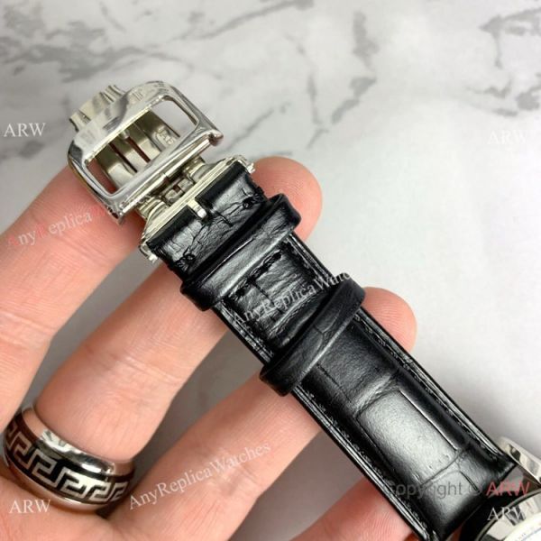 Copy Jaeger-LeCoultre Grand Complications Moon Watch SS Black Leather Band Copy Jaeger-LeCoultre Grand Complications Moon Watch SS Black Leather Band