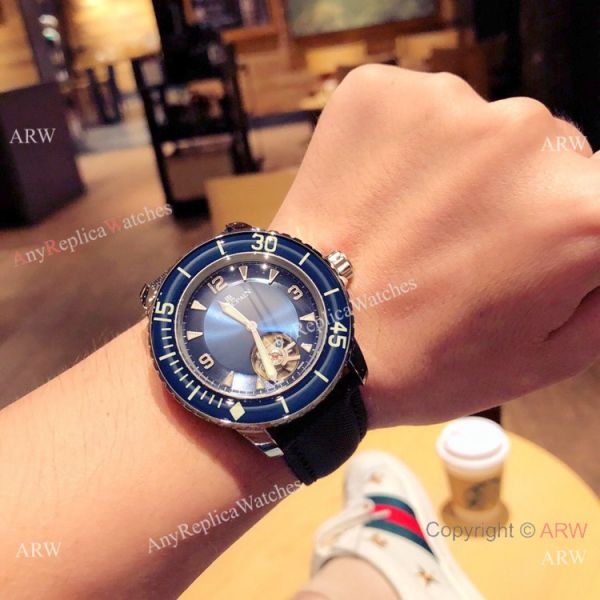 New Copy Blancpain Fifty Fathoms Tourbillon Watch SS Blue Dial SWISS QUALITY New Copy Blancpain Fifty Fathoms Tourbillon Watch SS Blue Dial SWISS QUALITY