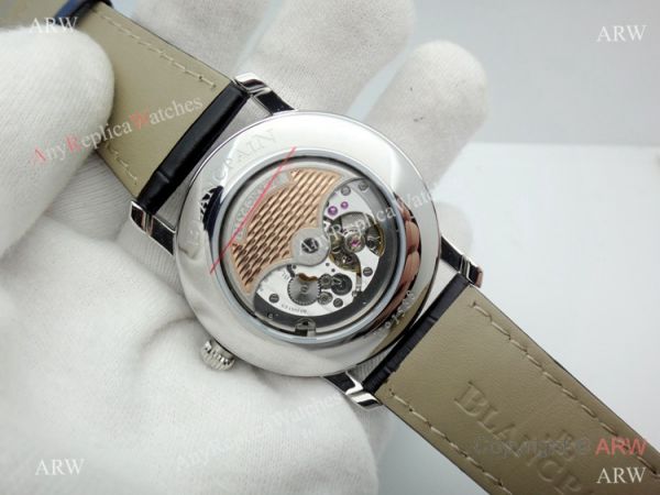 Copy Blancpain Moonphase and Perpetual Calendar Watch White Dial Black Leather Band Copy Blancpain Moonphase and Perpetual Calendar Watch White Dial Black Leather Band