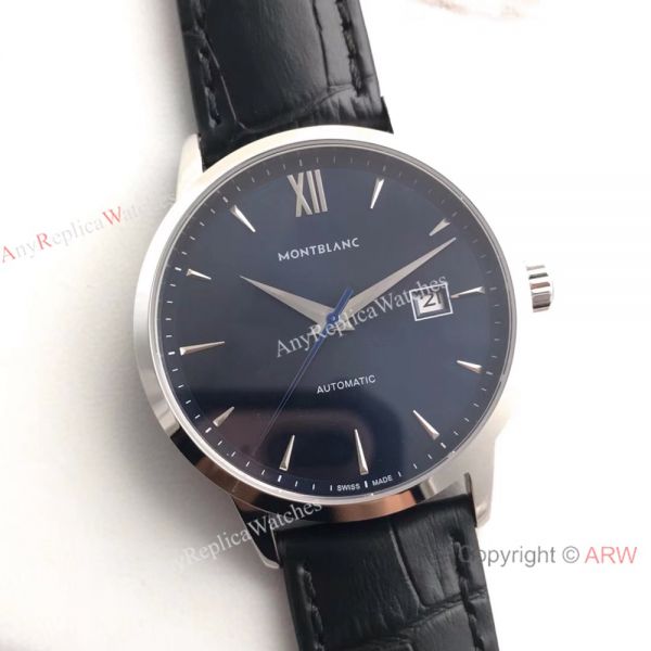 Swiss Quality Fake Montblanc Meisterstuck watch Blue Dial 40mm Swiss Quality Fake Montblanc Meisterstuck watch Blue Dial 40mm