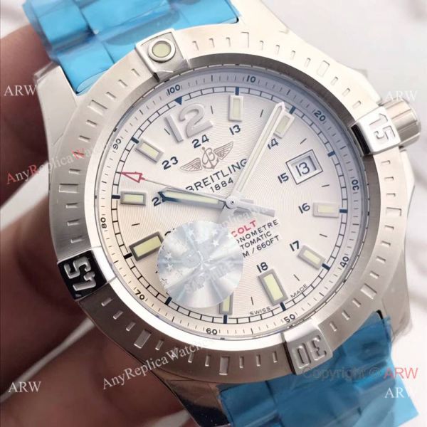 Breitling Colt Automatic 44mm Wrist Watch SS White Dial Newest Replica Breitling Colt Automatic 44mm Wrist Watch SS White Dial Newest Replica