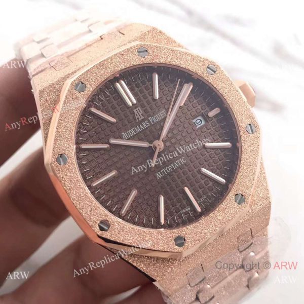 JF Copy Audemars Piguet Royal Oak 41mm Watch Frosted Gold Watch Case JF Copy Audemars Piguet Royal Oak 41mm Watch Frosted Gold Watch Case