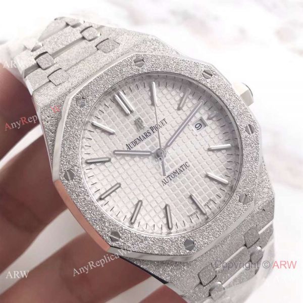 JF Factory Newest Audemars Piguet For Sale SS Frosted White Face JF Factory Newest Audemars Piguet For Sale SS Frosted White Face