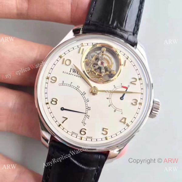 Swiss Grade IWC Tourbillon MysteRe ReTrograde Replica Watch Gold Arabic Swiss Grade IWC Tourbillon MysteRe ReTrograde Replica Watch Gold Arabic