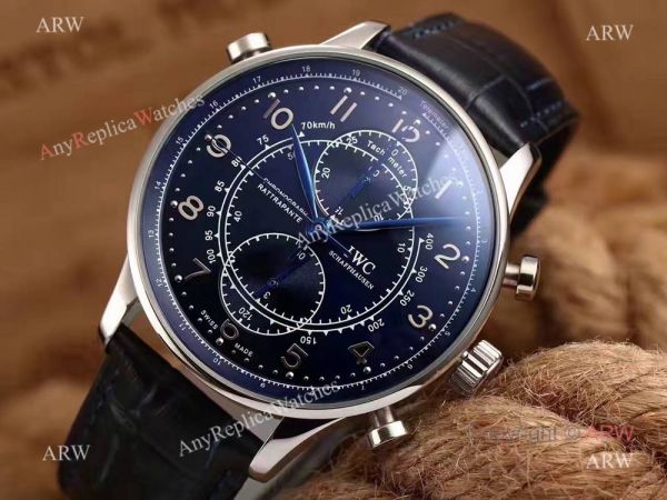Newest Fake IWC Portugieser Rattrapante IW371215 SS Blue Markers Watch 41mm Newest Fake IWC Portugieser Rattrapante IW371215 SS Blue Markers Watch 41mm