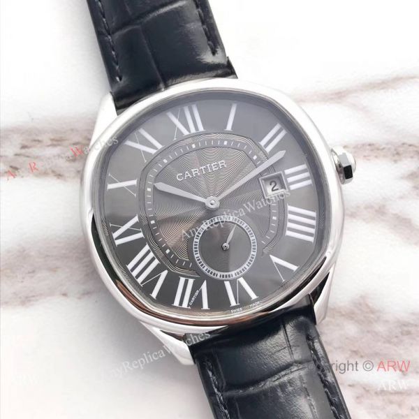 Swiss Drive De Cartier WGNM0003 Replica Watch SS Black Roman Dial Swiss Drive De Cartier WGNM0003 Replica Watch SS Black Roman Dial