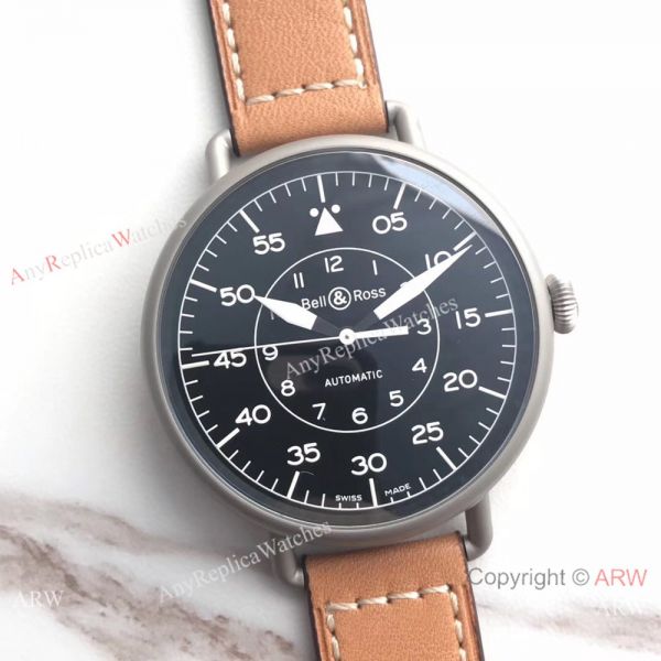 Swiss Bell Ross Heritage Vintage Copy watch White Marking Black PVD Case Swiss Bell Ross Heritage Vintage Copy watch White Marking Black PVD Case