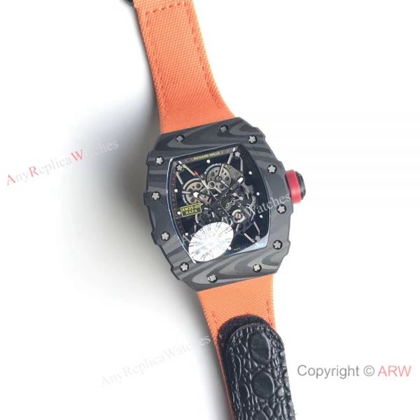 Replica Richard Mille RM 35-01 Rafael Nadal Carbon Watch Orange Nylon Strap Replica Richard Mille RM 35-01 Rafael Nadal Carbon Watch Orange Nylon Strap