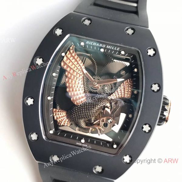 Knock off Richard Mille RM023-02 Rose Gold Eagle Skeleton Dial Ceramic Watch Knock off Richard Mille RM023-02 Rose Gold Eagle Skeleton Dial Ceramic Watch