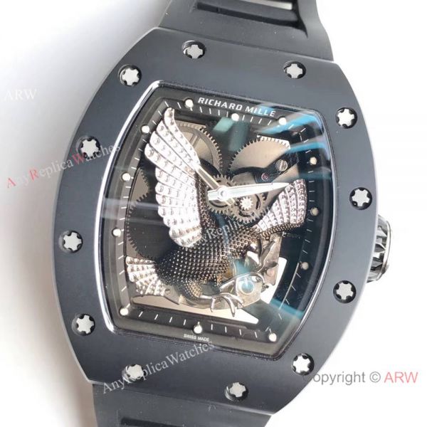 Replica Richard Mille RM023-02 Silver Eagle Skeleton Dial Ceramic Watch Replica Richard Mille RM023-02 Silver Eagle Skeleton Dial Ceramic Watch