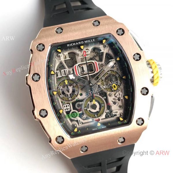KV Factory Swiss Richard Mille RM 11-03 Flyback 7750 Watch Skeleton Dial Black Rubber KV Factory Swiss Richard Mille RM 11-03 Flyback 7750 Watch Skeleton Dial Black Rubber