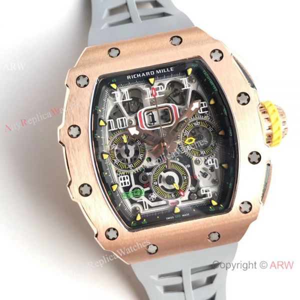 KV Factory Swiss Richard Mille RM 11-03 Rose Gold Flyback Chronograph Watch KV Factory Swiss Richard Mille RM 11-03 Rose Gold Flyback Chronograph Watch