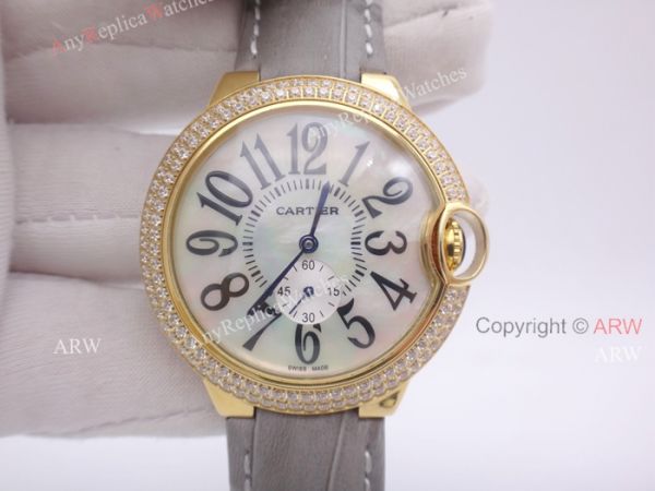 Cartier Ballon Bleu Gold Case Diamond Bezel Womens Fake Cartier Watch Cartier Ballon Bleu Gold Case Diamond Bezel Womens Fake Cartier Watch