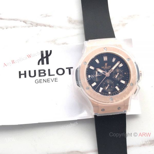 Fake Hublot Big Bang Rose Gold Chronograph Watch SWISS 4100 Fake Hublot Big Bang Rose Gold Chronograph Watch SWISS 4100