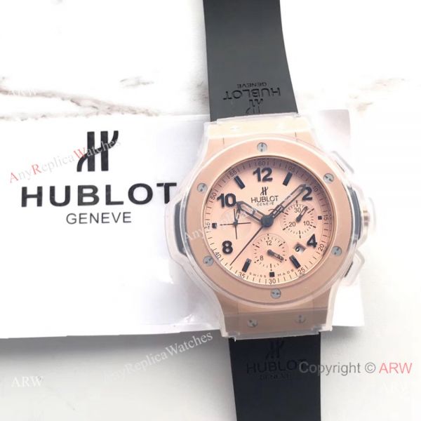 Hublot Big Bang Rose Gold Pink Dial Replica Watch 4100 Swiss Grade Hublot Big Bang Rose Gold Pink Dial Replica Watch 4100 Swiss Grade