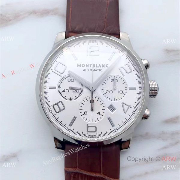 Mont Blanc Clone TimeWalker Chronograph Brown Leather Strap Watch Grade AAA Mont Blanc Clone TimeWalker Chronograph Brown Leather Strap Watch Grade AAA