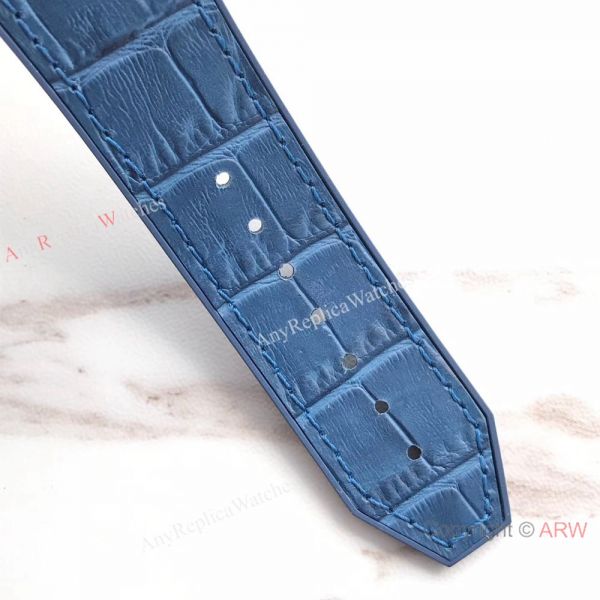 Swiss Replica Hublot Big Bang Classic Fusion 7750 Black Watch Blue Gummy Strap Swiss Replica Hublot Big Bang Classic Fusion 7750 Black Watch Blue Gummy Strap