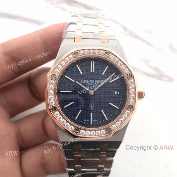 New Audemars Piguet Royal Oak Extra Thin 2-Tone Rose Gold White Watch 39mm New Audemars Piguet Royal Oak Extra Thin 2-Tone Rose Gold White Watch 39mm
