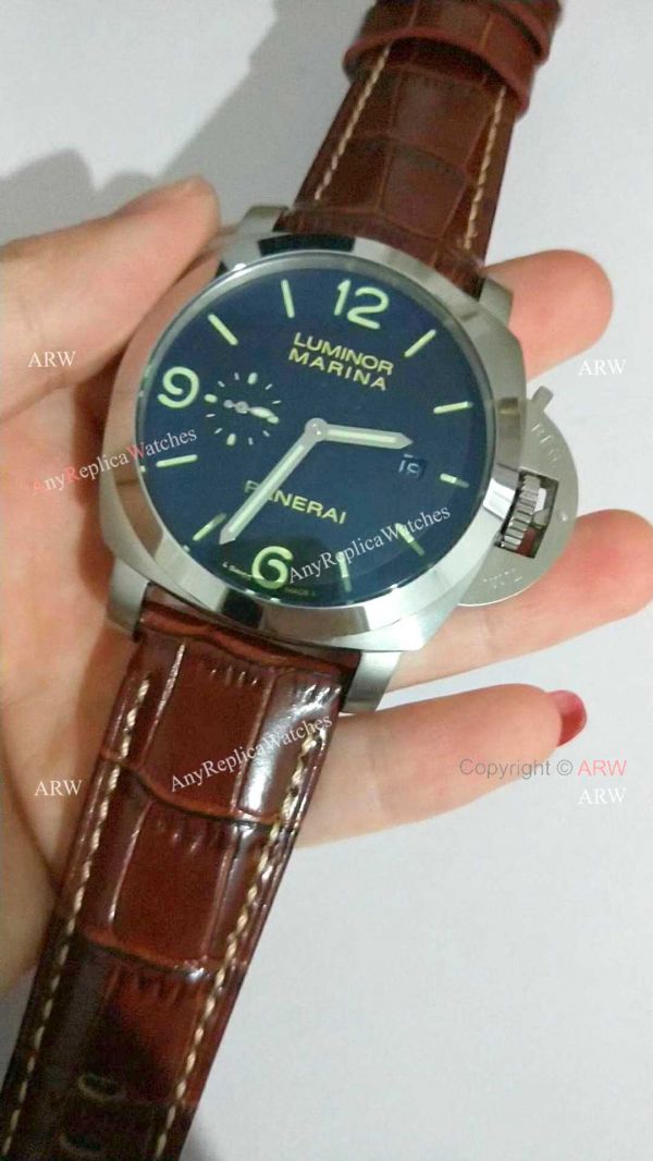 Panerai Luminor Marina PAM00312 SS Black Dial Watch Best Replica Panerai Luminor Marina PAM00312 SS Black Dial Watch Best Replica